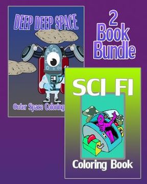 portada Deep Deep Space & Sci Fi Coloring Book (2 Book Bundle) (in English)