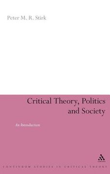 portada critical theory, politics and society: an introduction