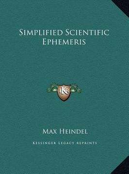 portada simplified scientific ephemeris (en Inglés)