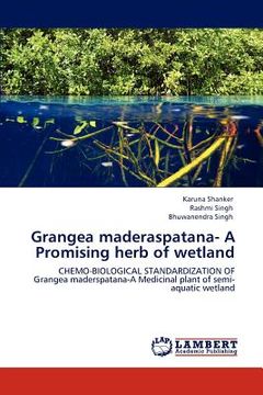 portada grangea maderaspatana- a promising herb of wetland (en Inglés)