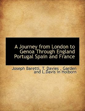 portada a journey from london to genoa through england portugal spain and france (en Inglés)