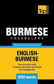 portada Burmese vocabulary for English speakers - 3000 words (en Inglés)