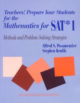 portada teachers! prepare your students for the mathematics for sat* i: methods and problem-solving strategies (in English)