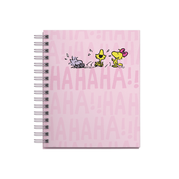 portada Cuaderno A5 Rosado Snoopy