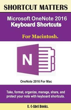 portada Microsoft OneNote 2016 Keyboard Shortcuts For Macintosh (en Inglés)