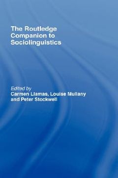 portada the routledge companion to sociolinguistics