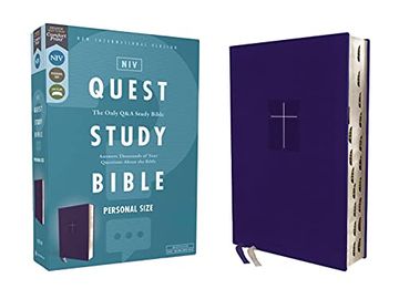 portada Quest Study Bible: New International Version, Blue, Leathersoft, Comfort Print, the Only q and a Study Bible 