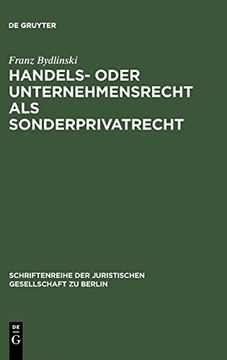 portada Handels- Oder Unternehmensrecht als Sonderprivatrecht (en Alemán)