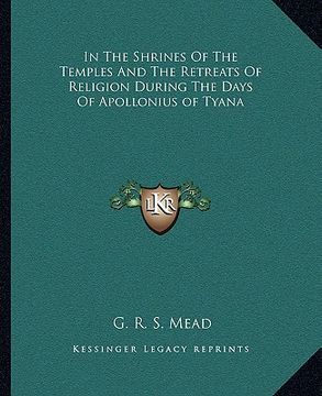 portada in the shrines of the temples and the retreats of religion during the days of apollonius of tyana