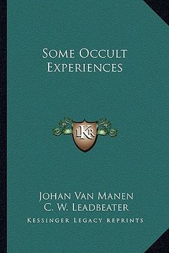 portada some occult experiences (en Inglés)