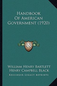 portada handbook of american government (1920) (en Inglés)