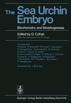portada the sea urchin embryo: biochemistry and morphogenesis (in English)