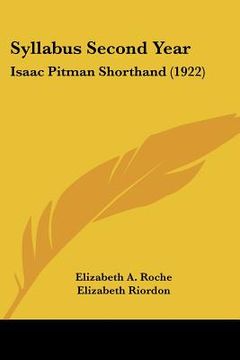 portada syllabus second year: isaac pitman shorthand (1922) (in English)