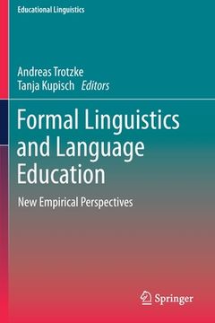 portada Formal Linguistics and Language Education: New Empirical Perspectives (en Inglés)