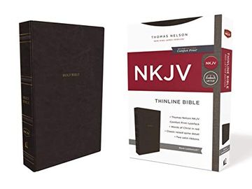 portada Nkjv, Thinline Bible, Leathersoft, Black, red Letter Edition, Comfort Print: Holy Bible, new King James Version (en Inglés)