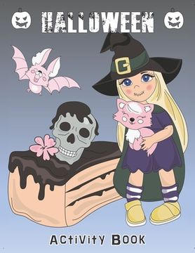 portada Halloween Activity Book: Coloring, Mazes, Sudoku, Learn to Draw and more for kids 4-8 yr olds