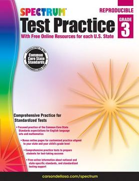 portada spectrum test practice grade 3 (en Inglés)