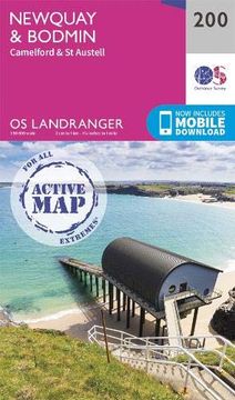 portada Newquay & Bodmin: Camelford & st Austell: 200 (os Landranger Active Map) (en Inglés)