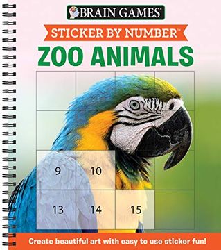 portada Sticker by Number zoo Animals (en Inglés)