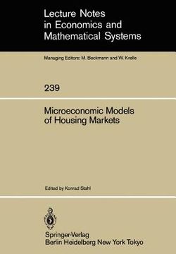 portada microeconomic models of housing markets (in English)