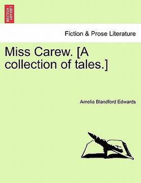 portada miss carew. [a collection of tales.] (in English)