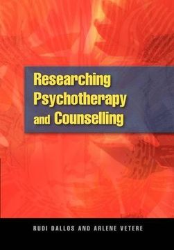 portada Researching Psychotherapy and Counselling (en Inglés)