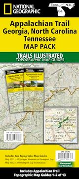 portada Appalachian Trail: Georgia, North Carolina, Tennessee [Map Pack Bundle] (National Geographic Trails Illustrated Map) (en Inglés)