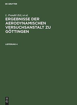 portada Ergebnisse der Aerodynamischen Versuchsanstalt zu Göttingen (en Alemán)