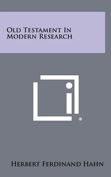 portada old testament in modern research (en Inglés)