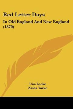 portada red letter days: in old england and new england (1870)