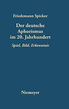 portada Der Deutsche Aphorismus im 20. Jahrhundert (en Alemán)