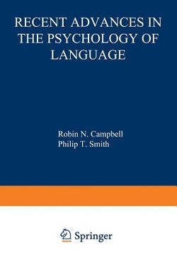 portada Recent Advances in the Psychology of Language: Formal and Experimental Approaches (en Inglés)