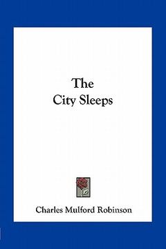 portada the city sleeps (en Inglés)
