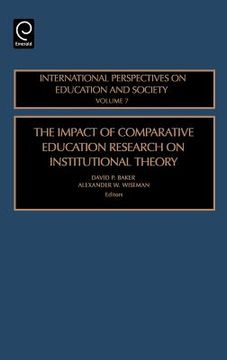 portada the impact of comparative education research on institutional theory