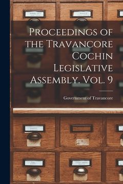 portada Proceedings of the Travancore Cochin Legislative Assembly. Vol. 9 (in English)