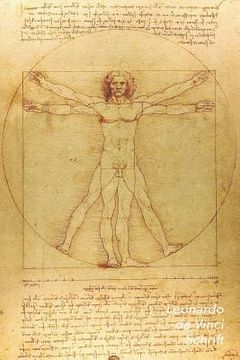 portada Leonardo da Vinci Schrift: Mens van Vitruvius Artistiek Dagboek Ideaal Voor School, Studie, Recepten of Wachtwoorden Stijlvol Notitieboek voor Aa