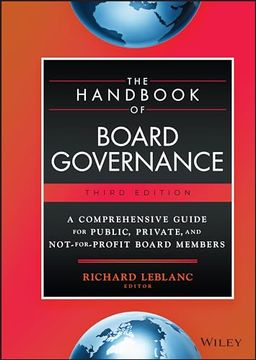 portada The Handbook of Board Governance: A Comprehensive Guide for Public, Private, and Not-For-Profit Board Members (en Inglés)