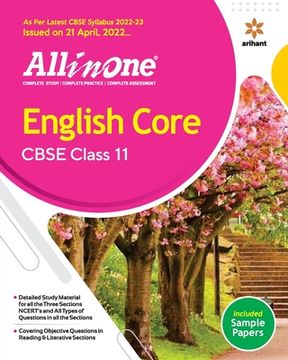 portada CBSE All In One English Core Class 11 2022-23 Edition (As per latest CBSE Syllabus issued on 21 April 2022) (en Inglés)