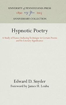 portada Hypnotic Poetry: A Study of Trance-Inducing Technique in Certain Poems and its Literary Significance (en Inglés)