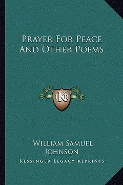 portada prayer for peace and other poems (in English)