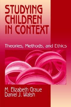 portada studying children in context: theories, methods, and ethics (en Inglés)