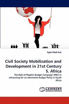 portada civil society mobilization and development in 21st century s. africa (en Inglés)
