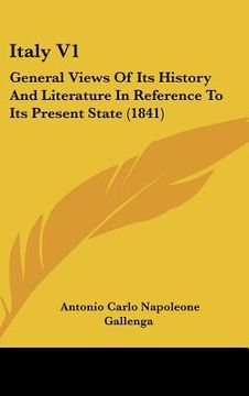 portada italy v1: general views of its history and literature in reference to its present state (1841) (in English)