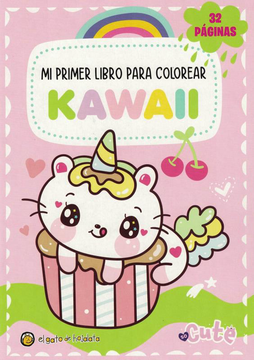 portada Mi Primer Libro Para Colorear Kawaii [Rosa] (in Spanish)