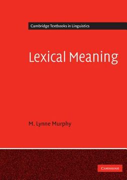 portada Lexical Meaning Paperback (Cambridge Textbooks in Linguistics) (in English)