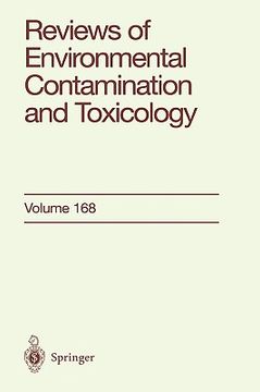portada reviews of environmental contamination and toxicology 168 (en Inglés)