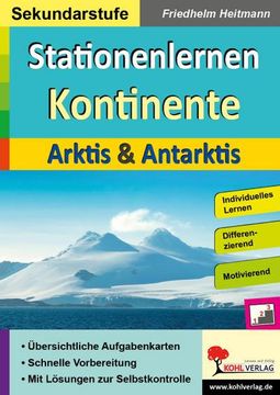 portada Stationenlernen Kontinente / Arktis & Antarktis (en Alemán)