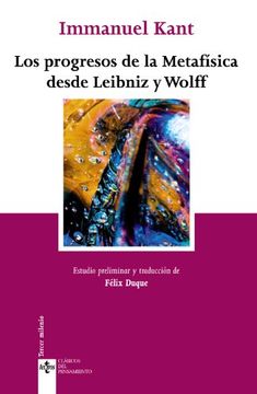 portada Los Progresos de la Metafisica Desde Leibniz y Wolff (in Spanish)