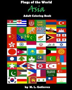 portada Flags of the World Series (Asia), adult coloring book (in English)