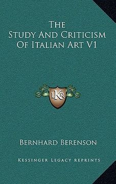 portada the study and criticism of italian art v1 (en Inglés)